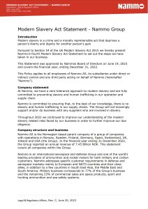 Modern Slavery Act Statement 2025
